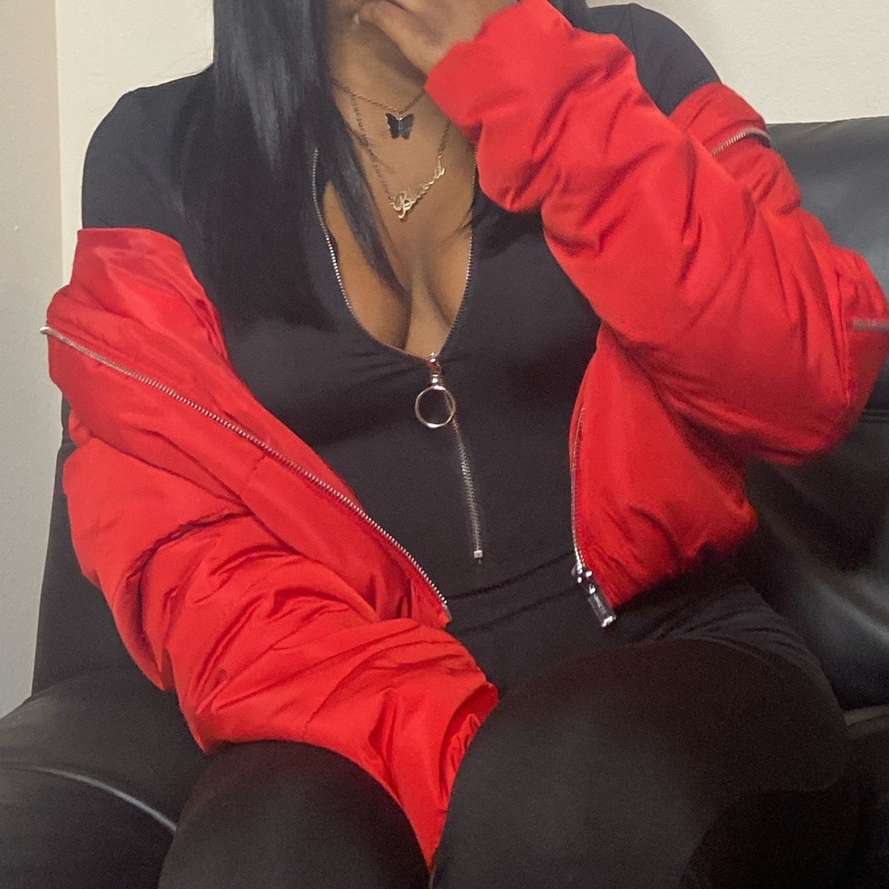 Red Puff Jacket - Picture 3 of 3